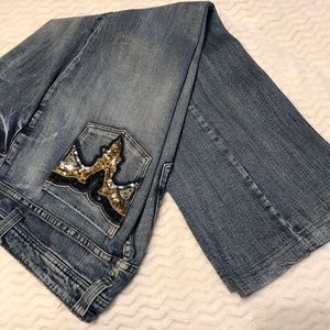 Plus Size 18 Sequin Jeans